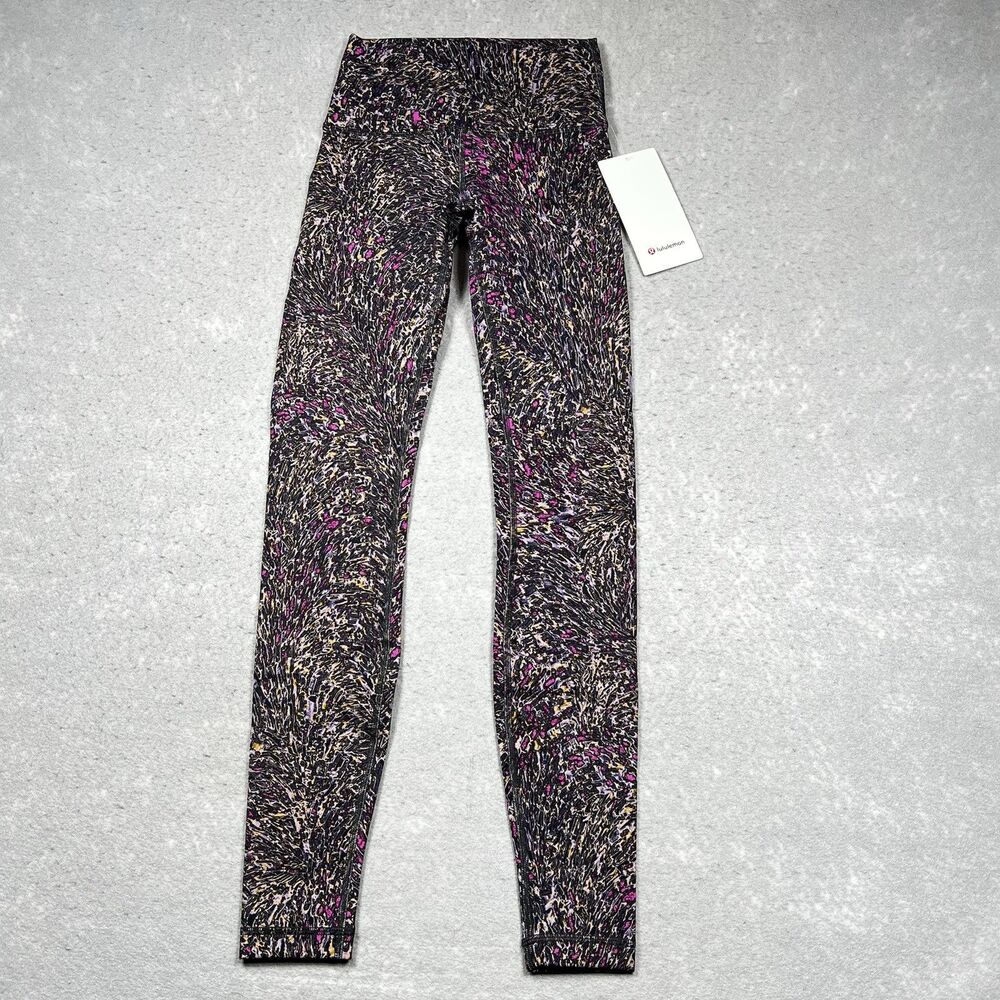 Lululemon Wunder Train Leggings Size 4 Topography Multi High-Rise Athleisure